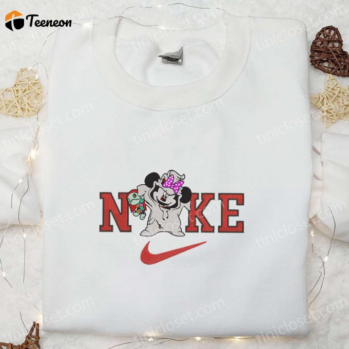 Nike X Oogie Boogie Minnie Mouse Embroidered Shirt: Disney Inspired B Gift For Men Women Gift For Family