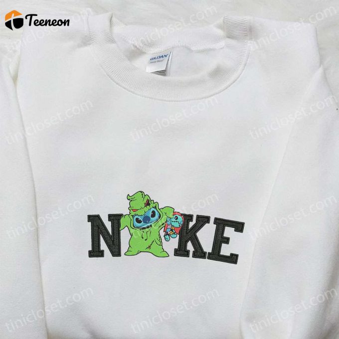 Nike X Oogie Boogie Sitch Embroidered Shirt: B Gift For Men Women Family Gift Nike Inspired D Gift For Men Women