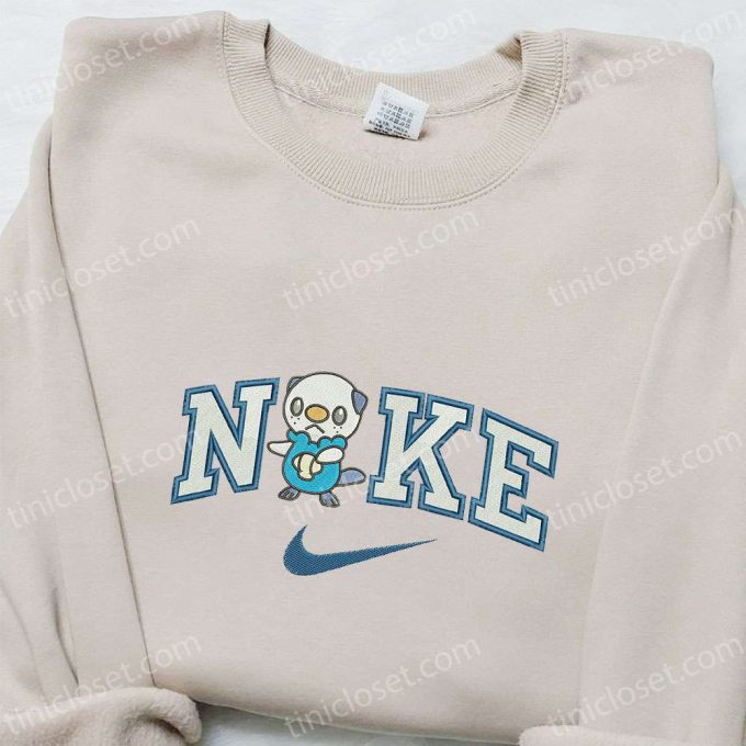 Nike X Oshawott Embroidered Hoodie Pokemon Sweatshirt Nike Inspired T-Shirt