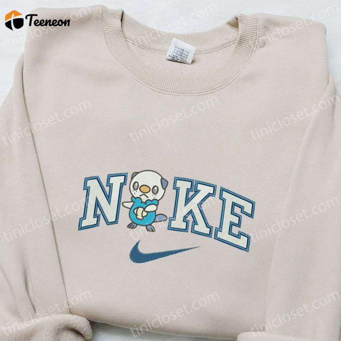 Nike X Oshawott Embroidered Hoodie Pokemon Sweatshirt Nike Inspired T-Shirt