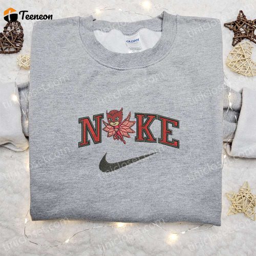 Nike x Owlette Cartoon Hoodie & Disney Characters Embroidered Shirts – Playful Nike Inspired T-Shirt