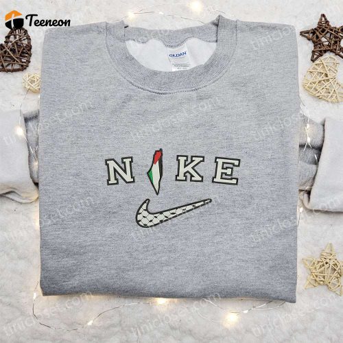 Nike x Pal Gift for Men Women Embroidered Hoodie & Flag Shirt: Unique Nike Inspired T-shirt