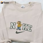 Nike x Pat Cartoon Embroidered Hoodie & Shirt: Vibrant Nike Inspired T-Shirt with Pat and Mat B Gift for Men Women Quality Embroidery