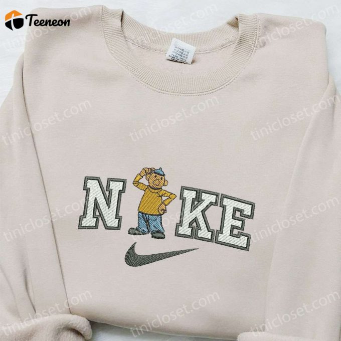 Nike X Pat Cartoon Embroidered Hoodie &Amp;Amp; Shirt: Vibrant Nike Inspired T-Shirt With Pat And Mat B Gift For Men Women Quality Embroidery