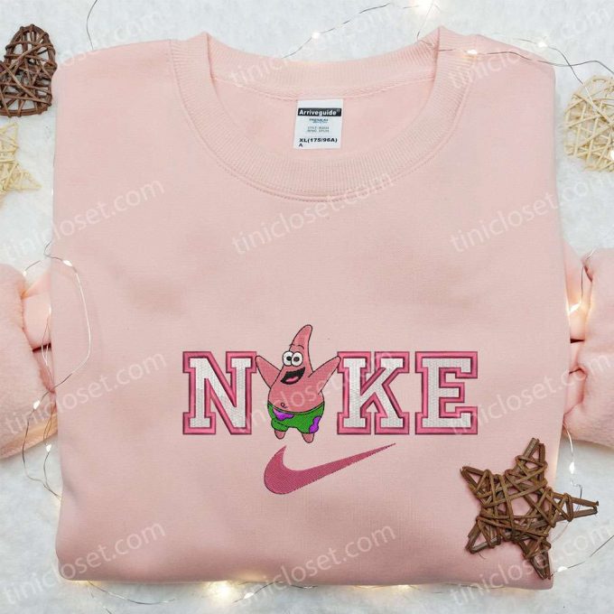 Nike X Patrick Star Cartoon Embroidered Shirt Disney Characters T-Shirt – B Gift For Men Women Family Gift Ideas