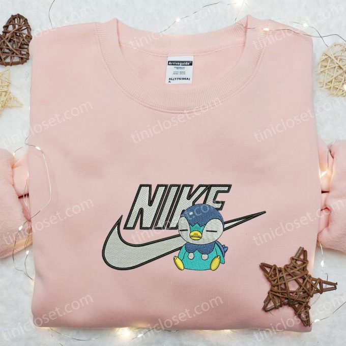 Nike X Piplup Anime Embroidered Shirt Pokemon Inspired T-Shirt Limited Edition Nike D Gift For Men Women