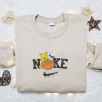 Nike x Pumpkin Fall Season Winnie Pooh Shirt & Hoodie: B Gift for Men Women Family Gifts with Nike-inspired Embroidery