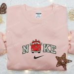 Nike x Red Cars Embroidered Hoodie & Disney Pixar Cars Shirt Nike Inspired Embroidered T-shirt