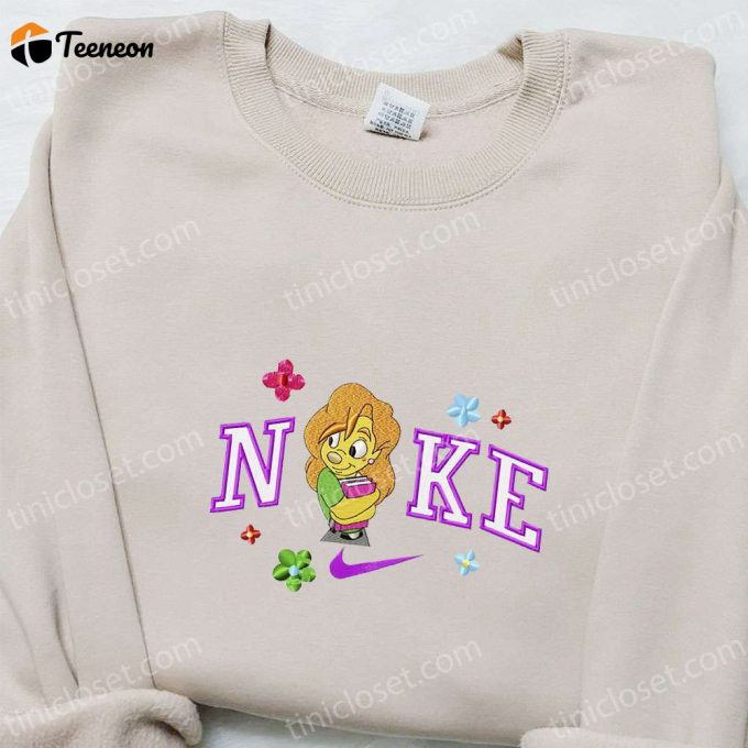 Stylish Nike X Roxanne Embroidered Shirt &Amp;Amp; Goofy Movie Sweatshirt Nike Inspired Hoodie