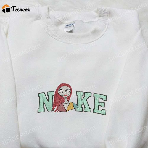 Nike x Sally Embroidered Shirt Nightmare Before Christmas Hoodie & Inspired Sweatshirt