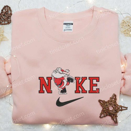 Nike x Santa Claus Skating Sweatshirt: F Gift for Men Women Embroidered Gift Perfect for Christmas!