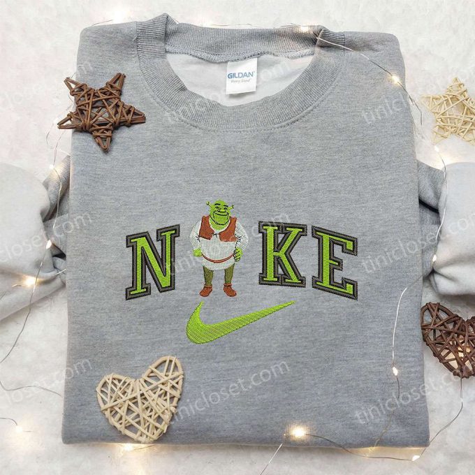 Nike X Shrek Embroidered Sweatshirt – Cartoon Inspired Shirt For Men And Women