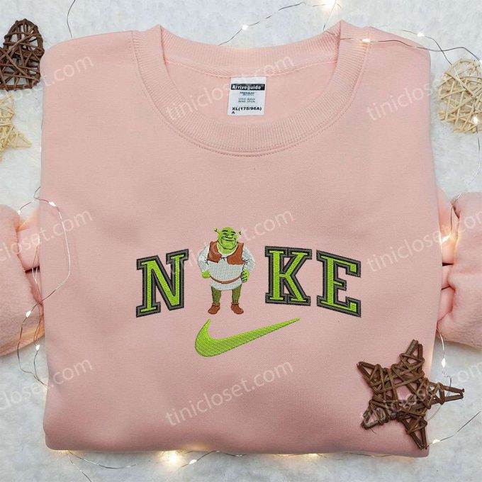 Nike X Shrek Embroidered Sweatshirt – Cartoon Inspired Shirt For Men And Women