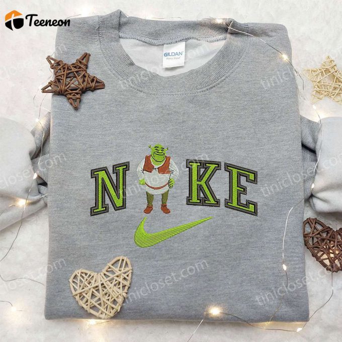 Nike X Shrek Embroidered Sweatshirt – Cartoon Inspired Shirt For Men And Women