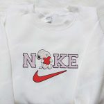 Nike x Snoopy Heart Embroidered Sweatshirt: Peanuts Cartoon Shirt Nike Inspired Stylish & Cozy