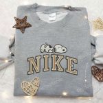 Nike x Snoopy Sleep Embroidered Sweatshirt: Peanuts Cartoon & Nike Inspired Shirt