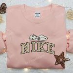 Nike x Snoopy Sleep Embroidered Sweatshirt: Peanuts Cartoon & Nike Inspired Shirt