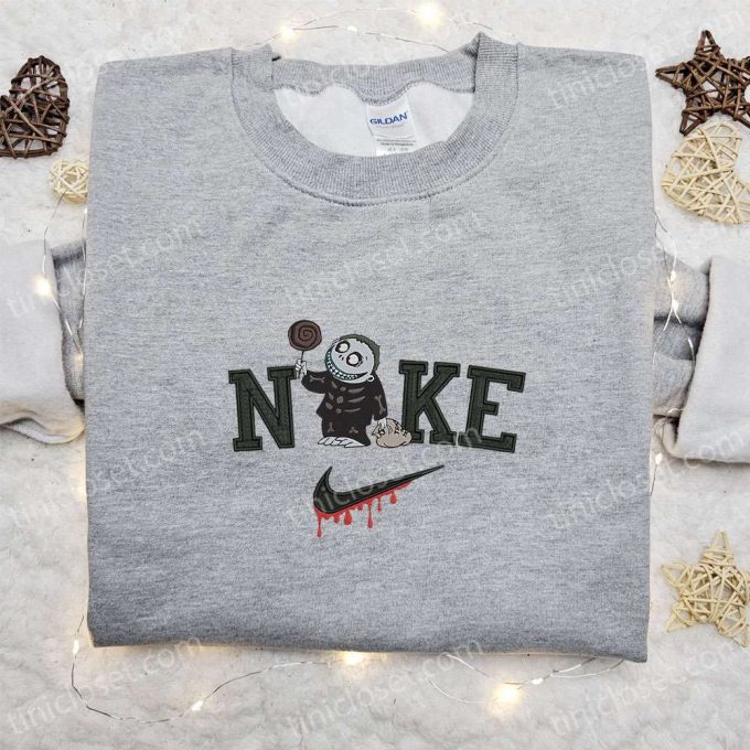 Nike X Spooky Shock Embroidered Shirt Nightmare Before Christmas Characters T-Shirt Nike Inspired Sweatshirt