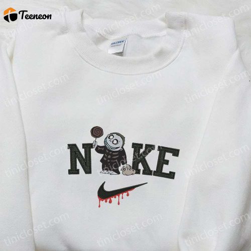 Nike x Spooky Shock Embroidered Shirt Nightmare Before Christmas Characters T-shirt Nike Inspired Sweatshirt