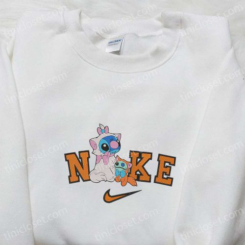 Nike x Stitch Aristocats Embroidered Shirt: Stylish Nike Inspired Apparel with Disney s Aristocats Theme