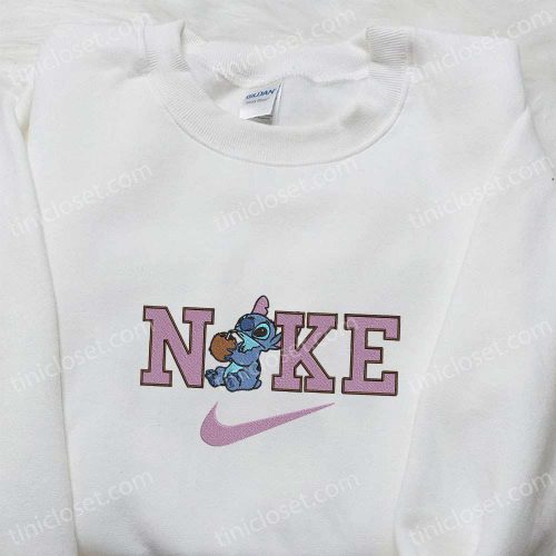 Nike x Stitch Coconut Embroidered Sweatshirt: Lilo and Stitch Hoodie & Nike Inspired T-shirt