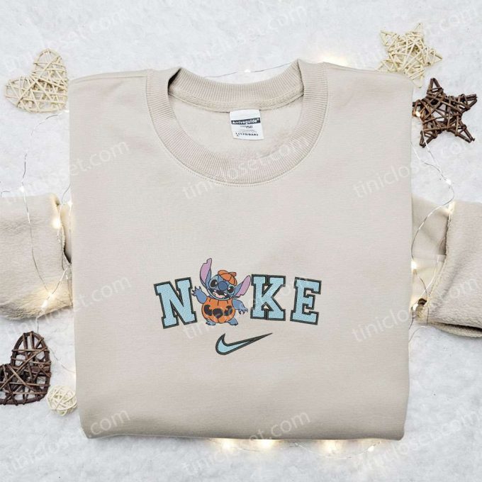 Nike X Stitch Pumpkin T-Shirt &Amp; Nike Inspired Hoodie: B Gift For Men Women Family Gifts With Unique Embroidery