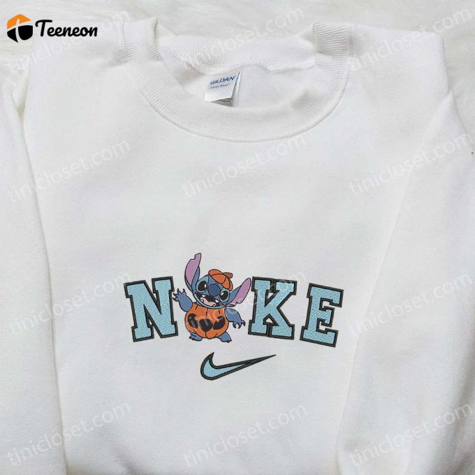 Nike X Stitch Pumpkin T-Shirt &Amp;Amp; Nike Inspired Hoodie: B Gift For Men Women Family Gifts With Unique Embroidery