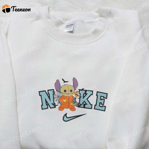 Nike x Stitch Sam Trick R Treat Embroidered T-shirt & Hoodie: B Gift for Men Women Family Gifts