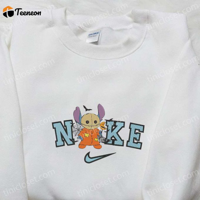 Nike X Stitch Sam Trick R Treat Embroidered T-Shirt &Amp;Amp; Hoodie: B Gift For Men Women Family Gifts