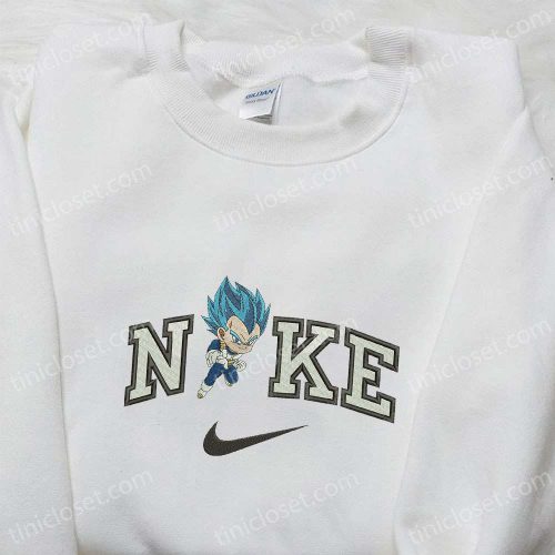 Nike x Super Saiyan God Vegeta Anime Embroidered Hoodie – Dragon Ball B Gift for Men Women Birthday Gift Ideas