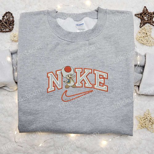 Nike x Toad Cartoon Embroidered Hoodie: B Gift for Men Women Family Gift Nike Inspired & Engaging