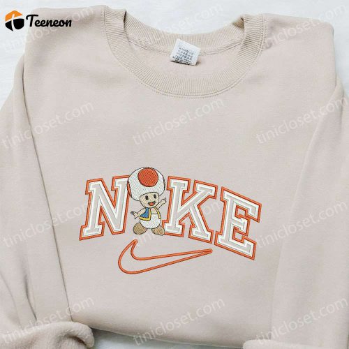 Nike x Toad Cartoon Embroidered Hoodie: B Gift for Men Women Family Gift Nike Inspired & Engaging