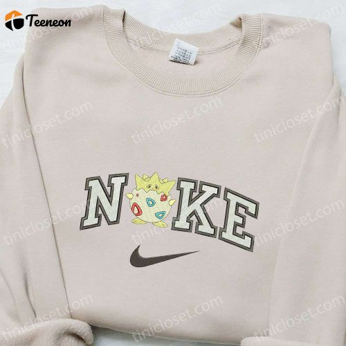 Nike x Togepi Anime Embroidered Hoodie: Pokemon Gift for Family