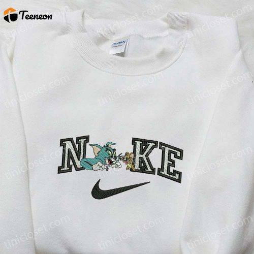 Nike x Tom and Jerry Cartoon Embroidered Hoodie – Perfect Family Gift Nike-Inspired D Gift for Men Women