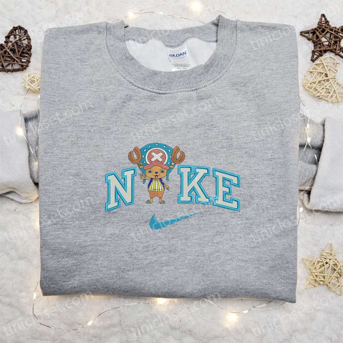 Nike X Tony Chopper Anime Embroidered Sweatshirt: B Gift For Men Women Nike Inspired Hoodie Perfect Birthday Gift Idea