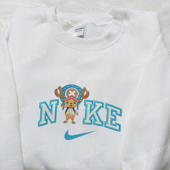 Nike X Tony Chopper Anime Embroidered Sweatshirt: B Gift For Men Women Birthday Gift Nike Inspired Hoodie