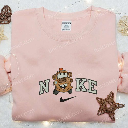 Nike x Tow Mater Embroidered Shirt: Pixar Cars Disney Cartoon Sweatshirt – Nike Inspired Hoodie