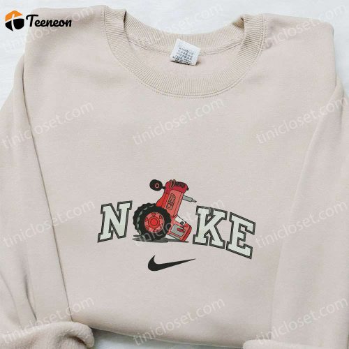 Disney Pixar Cars Embroidered Sweatshirt Nike x Tractors Cartoon Shirt Nike Inspired T-shirt