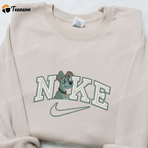 Nike x Tramp Cartoon & Disney Characters Embroidered Hoodie – B Gift for Men Women Birthday Gift Ideas