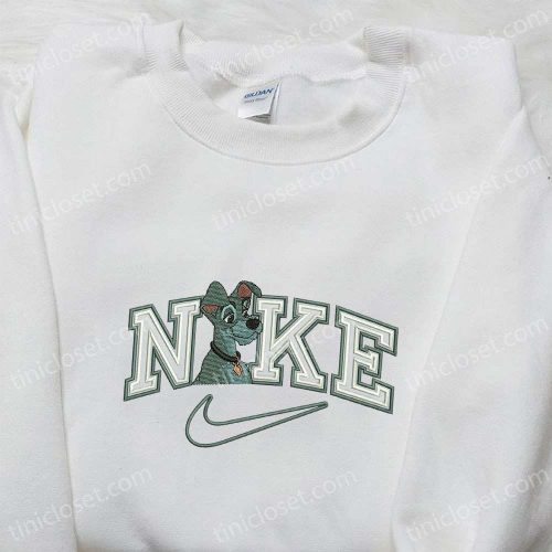 Nike x Tramp Cartoon & Disney Characters Embroidered Hoodie – B Gift for Men Women Birthday Gift Ideas