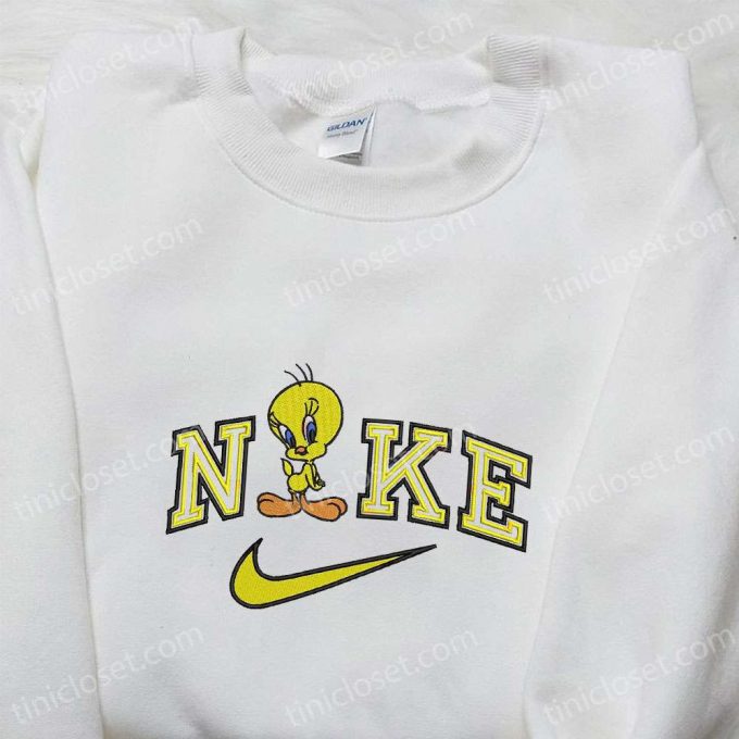 Nike X Tweety Cartoon Embroidered Sweatshirt &Amp; Disney Characters T-Shirt: B Gift For Men Women Family Gift Ideas