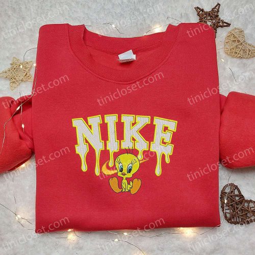 Disney Embroidered Sweatshirt & T-Shirt: Nike x Tweety & More! B Gift for Men Women Family Gift Ideas