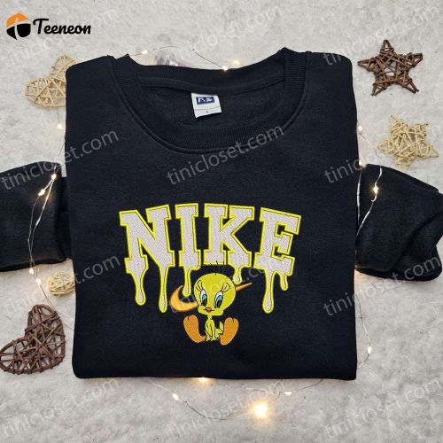 Disney Embroidered Sweatshirt & T-Shirt: Nike x Tweety & More! B Gift for Men Women Family Gift Ideas