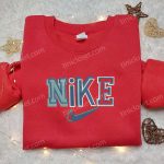 Nike x Typography Embroidered Hoodie: Custom Gift for Family