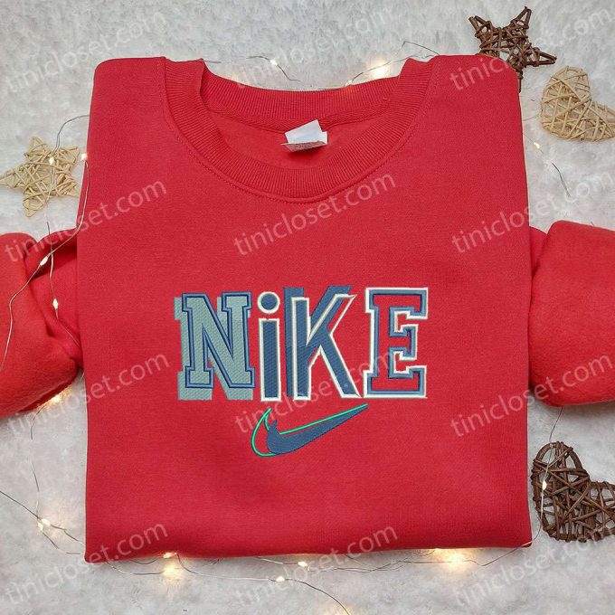 Nike X Typography Embroidered Hoodie: Custom Gift For Family