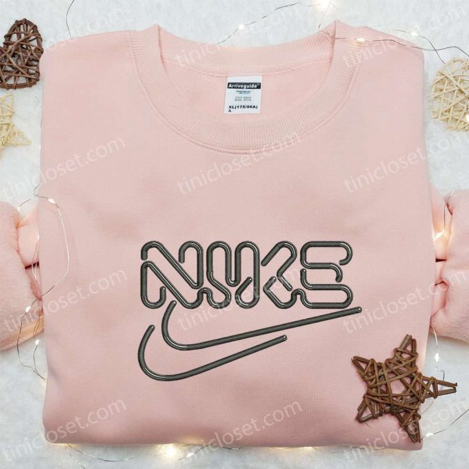 Nike X Typography Embroidered Shirt &Amp; Hoodie: B Gift For Men Women Family Gift Ideas