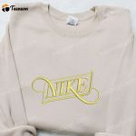 Nike x Typography Embroidered Sweatshirt: B Gift for Men Women Nike Inspired Hoodie for a Memorable Birthday Gift!