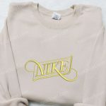 Nike x Typography Embroidered Sweatshirt: B Gift for Men Women Nike Inspired Hoodie for a Memorable Birthday Gift!