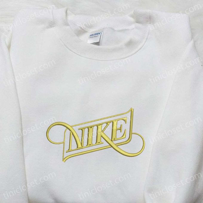 Nike X Typography Embroidered Sweatshirt: B Gift For Men Women Nike Inspired Hoodie For Unique Birthday Gift