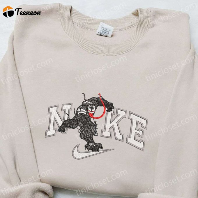 Nike X Venom Movie Embroidered Sweatshirt: Marvel Universe Hoodie B Gift For Men Women Birthday Gift Ideas